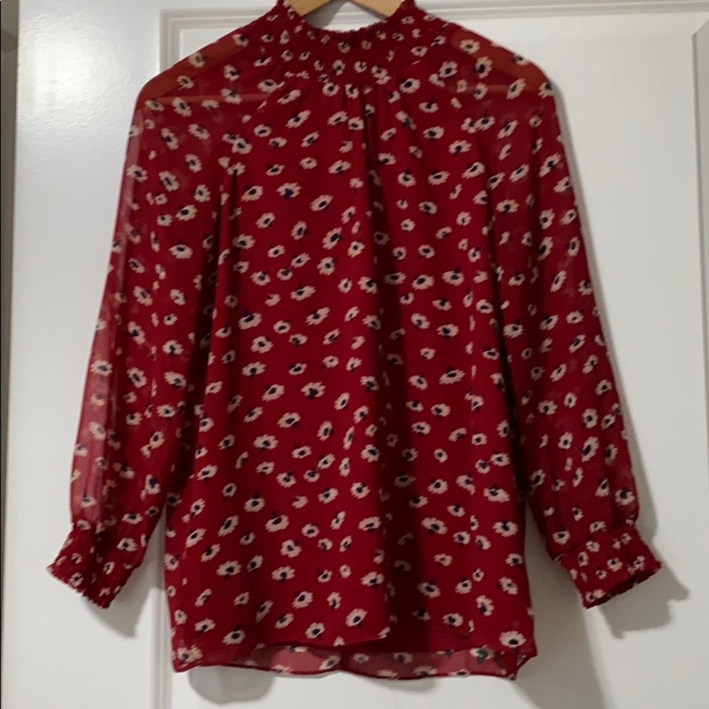 Madewell floral blouse